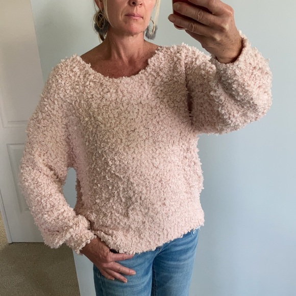 Blush, Fuzzy Knit Sweater - Picture 7 of 8